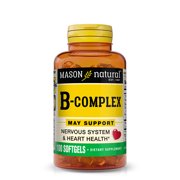 Mason Natural Vitamin B Complex - Healthy Heart & Nervous System, 100 Count Softgels