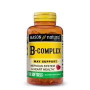 Mason Natural Vitamin B Complex - Healthy Heart & Nervous System, 100 Count Softgels