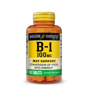 Mason Natural Vitamin B1 (Thiamin) 100 Tablets