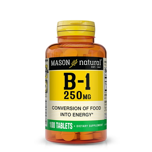 Mason Natural Vitamin B1 (Thiamin) 250 mg, 100 Tablets