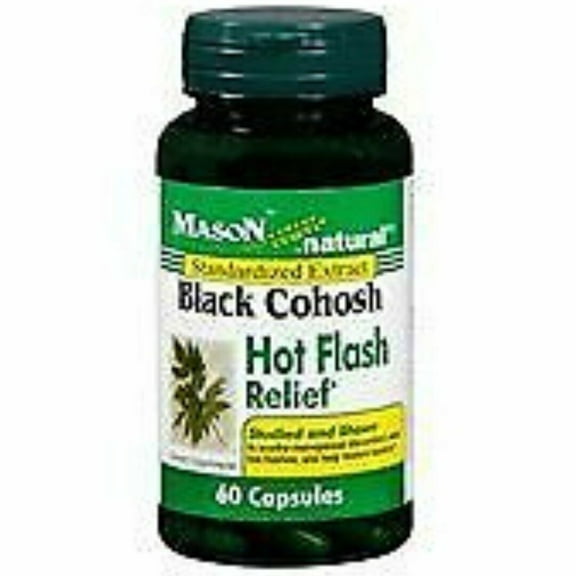 Mason Natural Vitamin Black Cohosh Alleviates Hot Flashes, 60 ct, 6 Pack