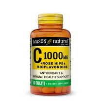 Mason Natural Vitamin C 1,000 mg plus Rose Hips and Bioflavonoids Complex - Supports a Healthy Immune System, Antioxidant and Essential Nutrient, 60 Tablets