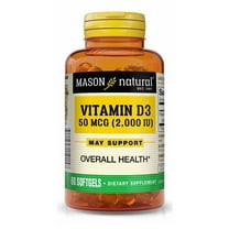 Mason Natural Vitamin D3 2000 IU Softgels, 60 Count
