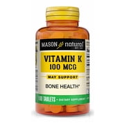 Mason Natural Vitamin K 100 mcg, Supports Bone Health, 100 Capsules