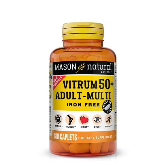 Mason Natural Vitrum 50+ Adult-Multi, 180 Tablets