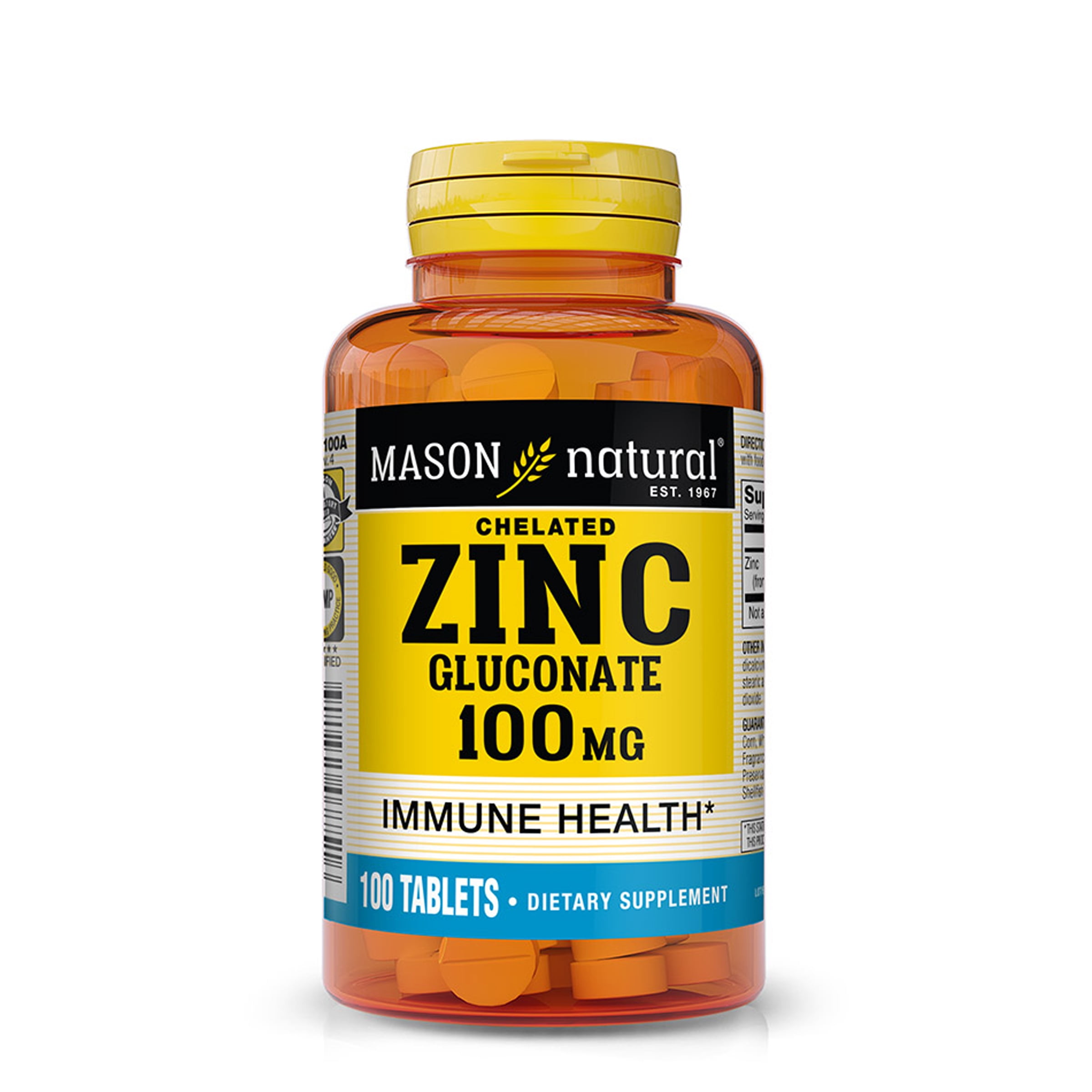 Mason Natural Zinc 100 mg Immune System Support Mineral Supplement, 100 Tablets
