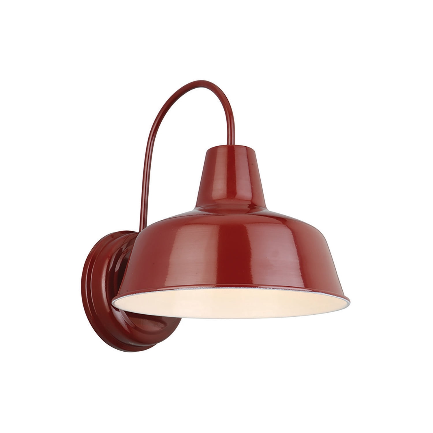 Design House Mason 8" Modern Farmhouse Indoor/Outdoor Wall Sconce, Rustic Red Finish