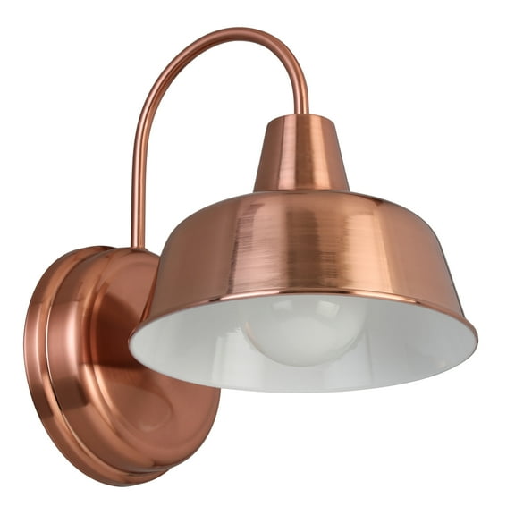 Mason Patio Wall Light Fixtures - Indoor/Outdoor Lights for House - Modern Industrial Farmhouse Outdoor Sconce Lights, 8-Inch, Painted Copper Finish, Design House WM458843