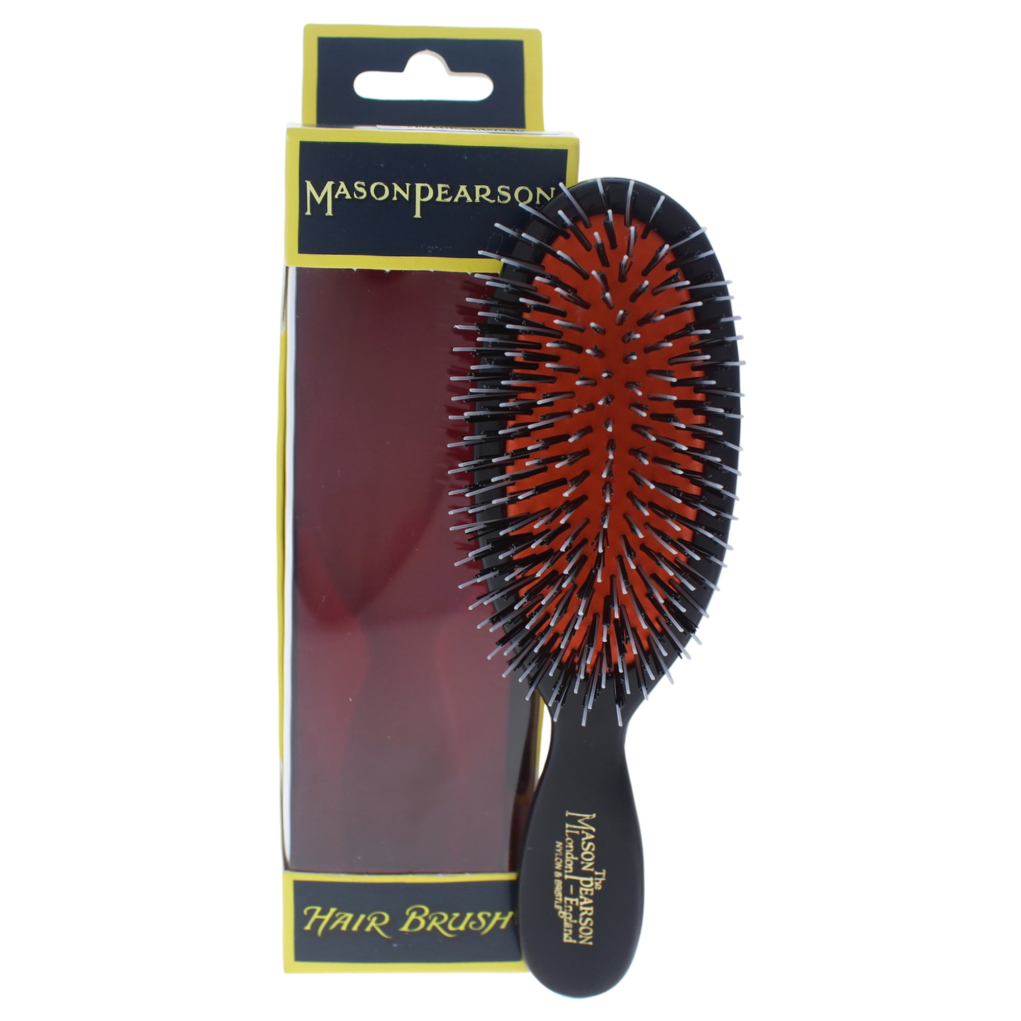 Brush Pearson Bristle Mason Hair BN4 Nylon Dark Ruby Pocket &