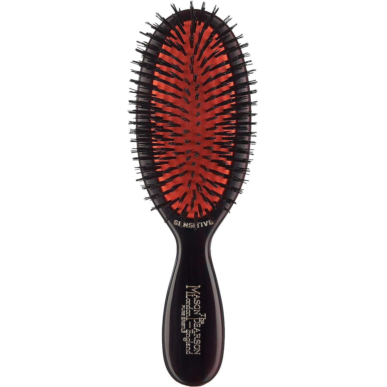 Pocket Hair Brush Pearson Pure Mason Bristle SB4 Ruby Sensitive Dark