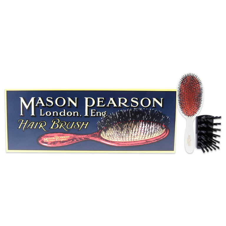 Mason Pearson Large Popular Bristle and Nylon Brush - BN1 Ivory, 2 Pc Hair  Brush and Cleaning Brush