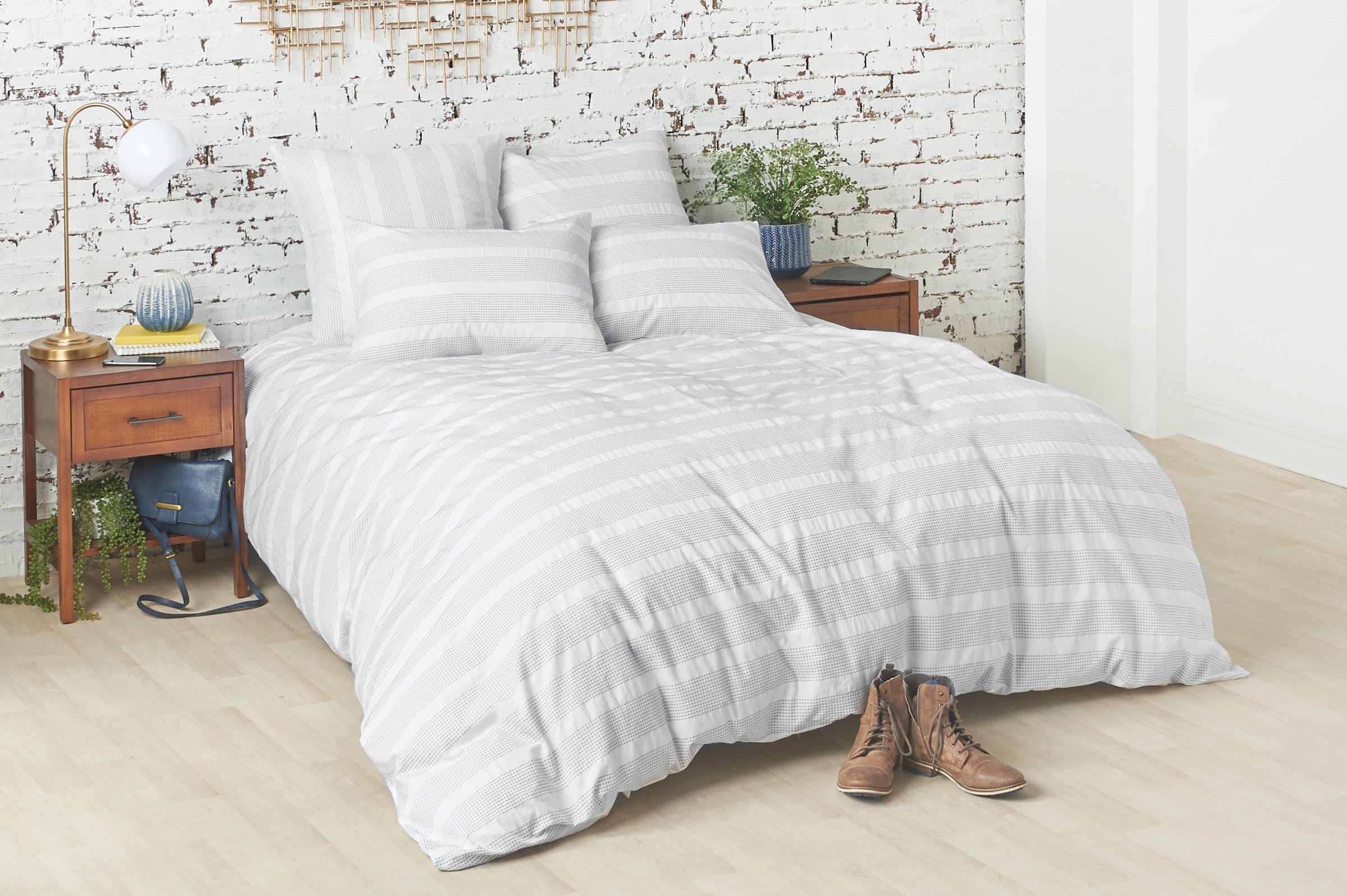 Mason Light Gray Cotton Full/Queen Bedspread Cover