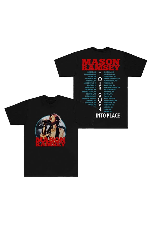 Mason Ramsey Falls Into Place Tour T-Shirts Cosplay Women Men Fashion Crewneck Short Sleeve Tee