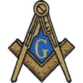thumbnail image 1 of Mason Symbol Iron-On Patch [Gold - 2.875"], 1 of 1