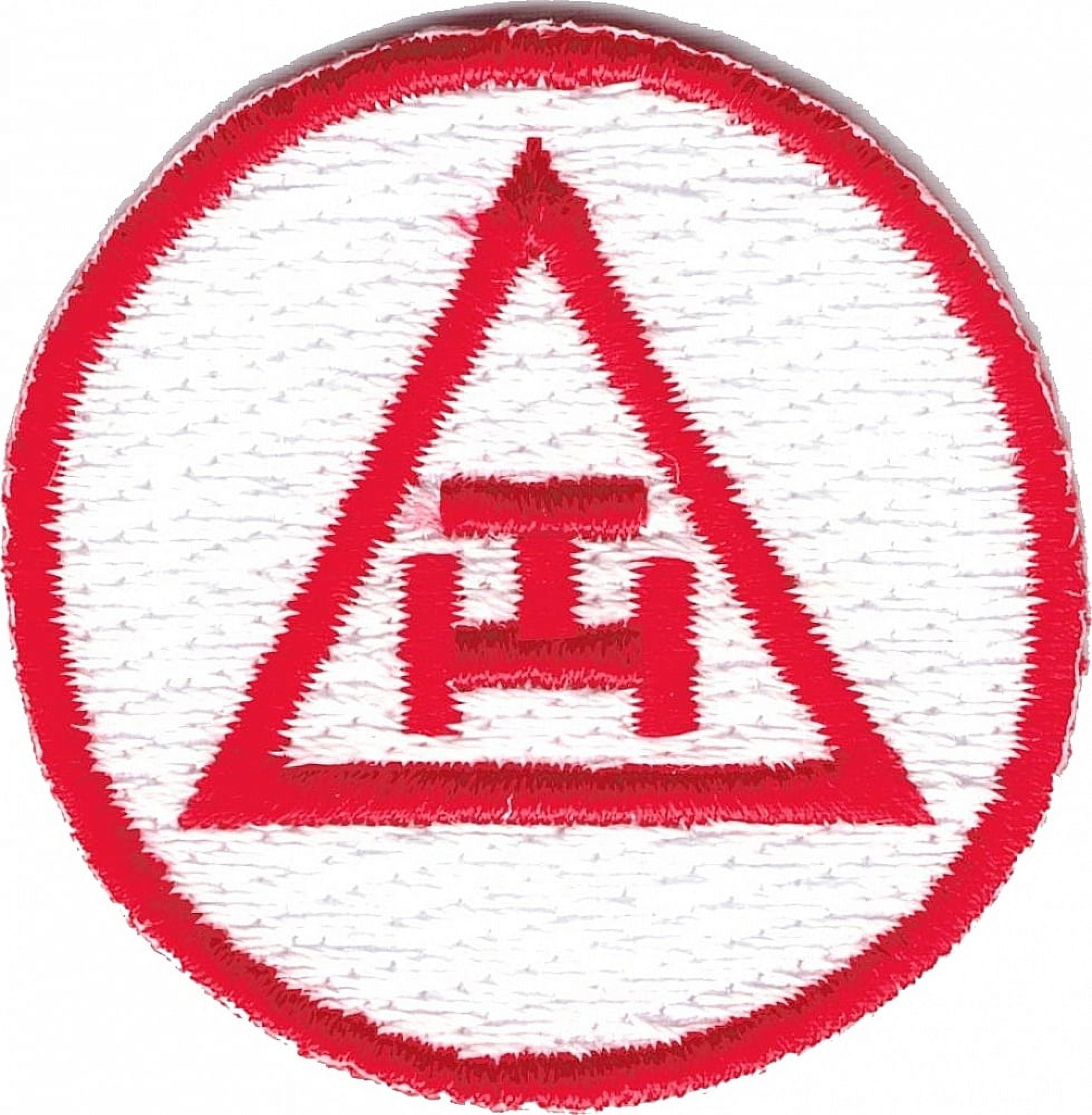 Mason Triple Tau Royal Arch Symbol Round Iron-On Patch [White - 1.5 ...