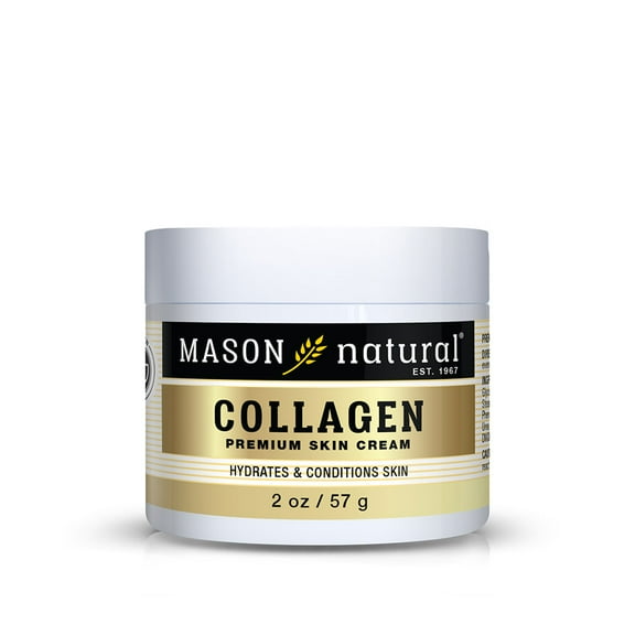 Mason Vitamins Collagen Beauty Cream 100% Pure Collagen Pear Scent, 2-Ounce Jars Pack of 2