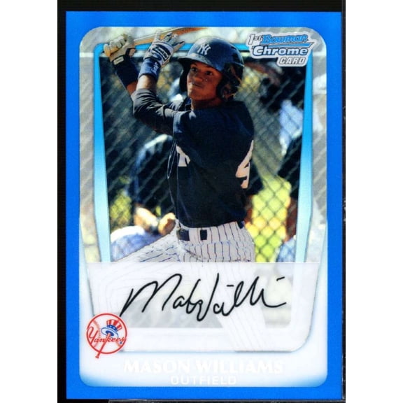 Mason Williams Rookie Card 2011 Bowman Chrome Prospects Blue Refractors #BCP85