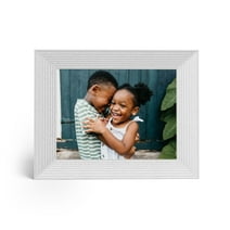 Mason by Aura Frames 9-inch HD Wi-Fi Digital Picture Frame with Free Unlimited Storage - White Quartz