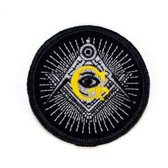 Masonic All Seeing Eye Compass Embroidered Patch Iron Sew PWPM5030