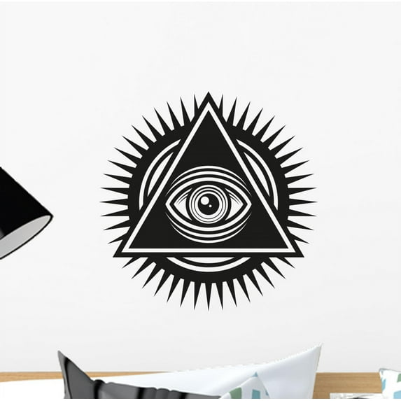 Masonic All Seeing Eye Wall Decal Wallmonkeys Peel and Stick Graphics (12 in H x 12 in W) WM502540