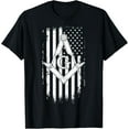 thumbnail image 1 of Masonic American Flag Square and Compass - Freemason T-Shirt T-Shirt, 1 of 4