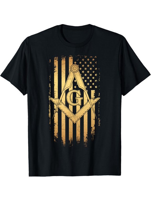 Masonic American Flag Square and Compass - Freemason T-Shirt mens t shirt,black,women,funny,misfits,men,journey
