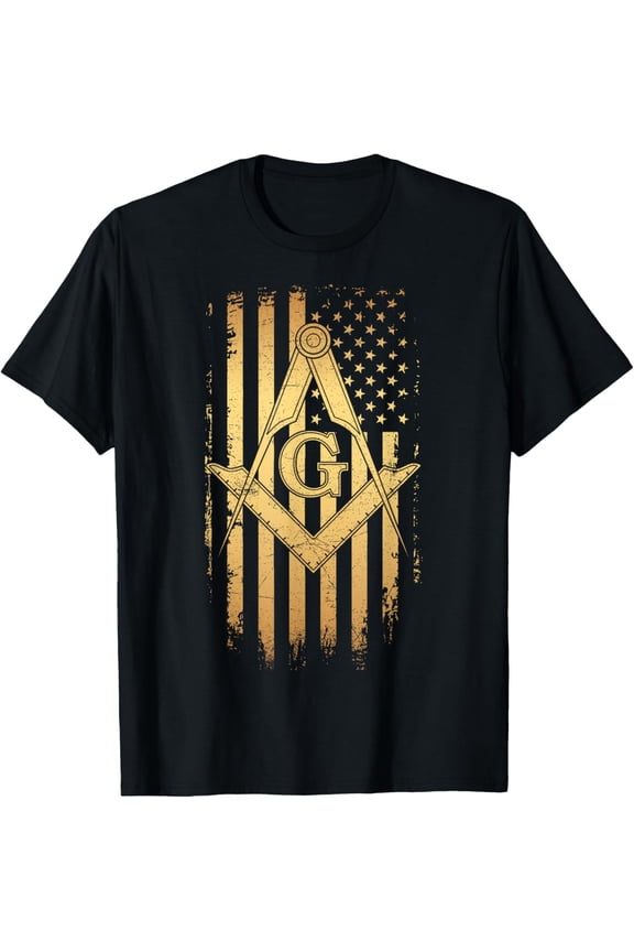 Masonic American Flag Square and Compass - Freemason T-Shirt mens t shirt,black,women,funny,misfits,men,journey