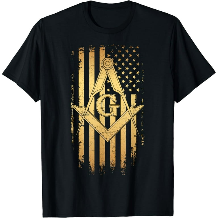 Masonic American Flag Square And Compass - Freemason T-Shirt Masonic American Flag Square And Compass - Freemason T-Shirt