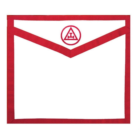 Masonic Apron Royal Arch. Red White Duck Cloth Apron For Freemasons - Triple Tau