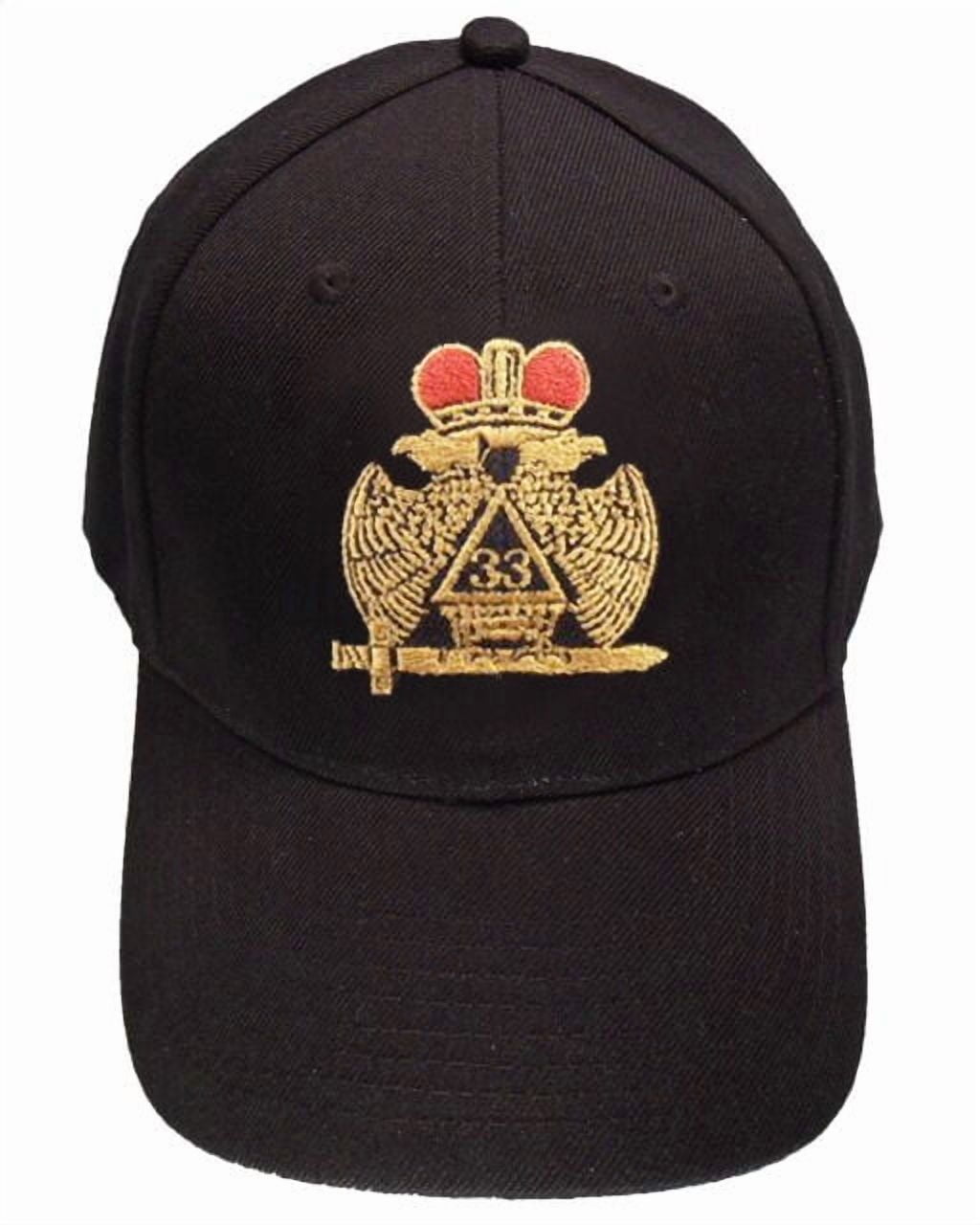 Masonic Baseball Cap - Scottish Rite Wings DOWN Crown. 33rd Degree ...