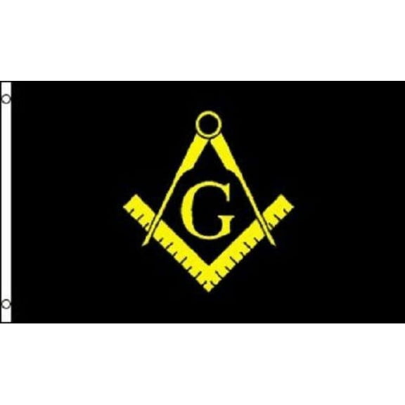 Masonic Black Flag Freemasonry Banner Mason Lodge Pennant 3x5 Indoor Outdoor New