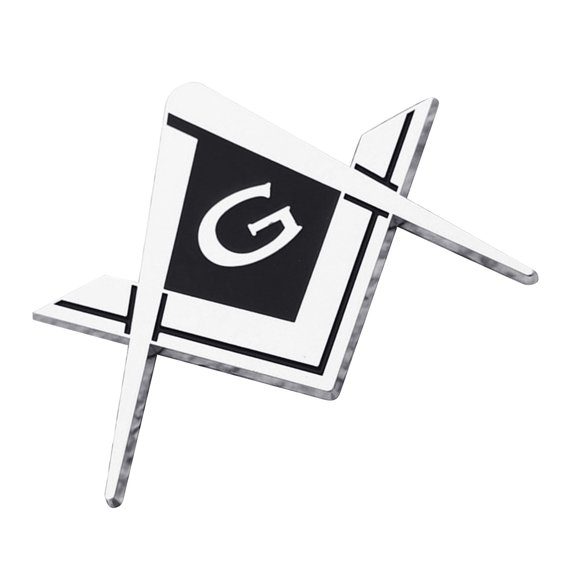 Masonic Car Badge Sticker Emblems Vehicle Decal Weather Resistant Suitable for Auto & Motorcycle Use Members Enthusiasts