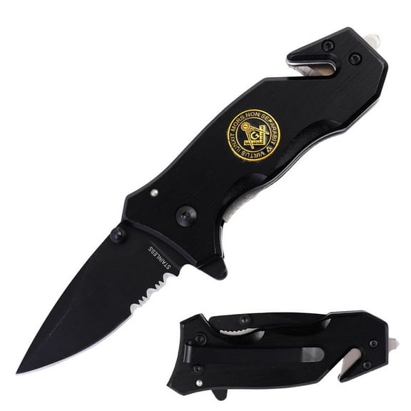 Masonic Folding Knife Expertly Crafted, Durable Tool with Engraved Masonic Logo