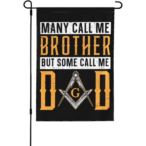 Masonic Freemason Dad Fraternal Freemasonry Square Compass Garden Flag outdoor yard flags 28"x40" Flag Seasonal House Flag Welcome Flag Rustic Farmhouse Decor for Seasonal Holiday