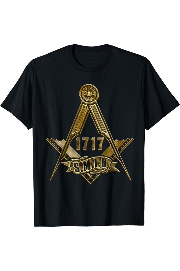 Masonic Freemasonry Fraternal Square Compass 1717 S.M.I.B. T-Shirt, Unisex T-Shirt