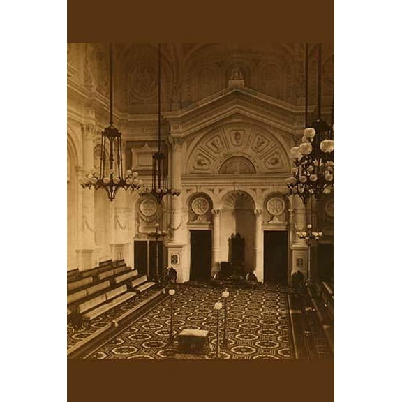 Masonic Hall - Philadelphia - Interior- Fine Art Canvas Print (20" x 30")