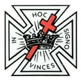 thumbnail image 1 of Masonic Knights of Templar Car Window Sticker Decal - Freemasons Car Emblem, 1 of 1