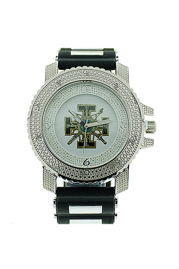 Masonic Knights of Templar Watch - Full Black w/ Silicone Band - York Rite Mason
