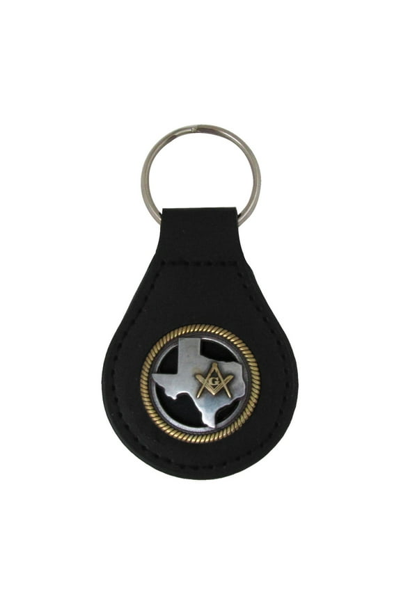 Masonic Leather Keyfob Texas Mason Car Truck Keyring