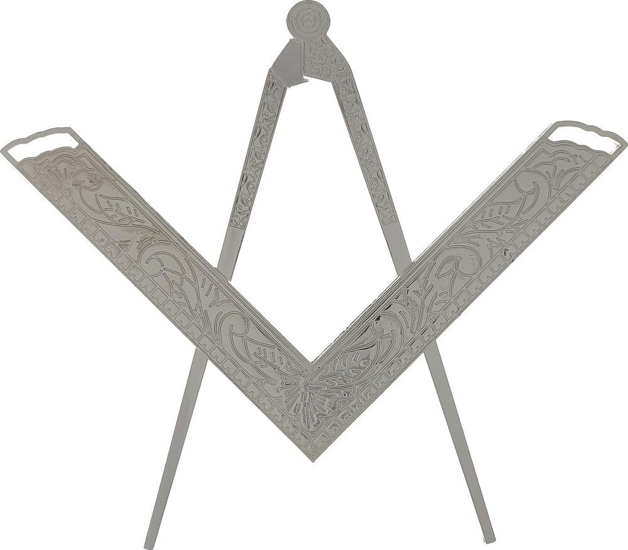 Masonic Lodge Ceremonial 6" INCH Large Freemason Square and Compass for Bible