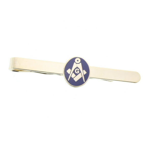 Masonic Lodge Regalia - Freemasons Round Symbol Tie Clip / Tie Bar - Gold Color