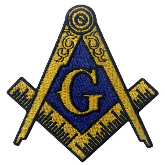 Masonic Logo Emblem Embroidered Freemason Iron On Sew On Patch, Multiple Color