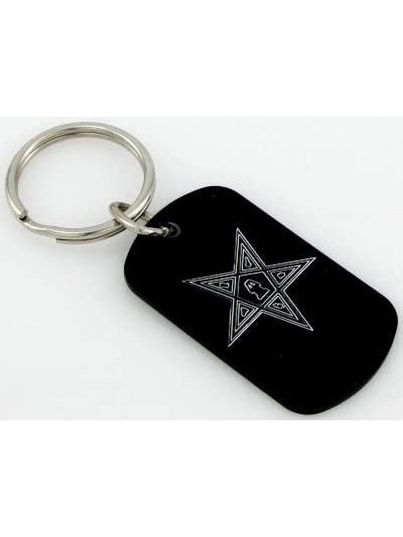 Masonic Mason East Star Ring Key Chain