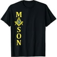 thumbnail image 1 of Masonic Mason Square & Compass Freemason T-Shirt mens t shirt，black，women，funny，misfits，men，journey, 1 of 4