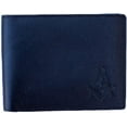 thumbnail image 1 of Masonic Men's Wallet with 6 Card Slots & 2 Inner Money Pockets, Bifold RFID Blocking Card Holder, 100% Genuine Leather | Dark Brown Masonic Logo with 1 ID Window | 2 Hidden Slots | Gift for Him, 1 of 5