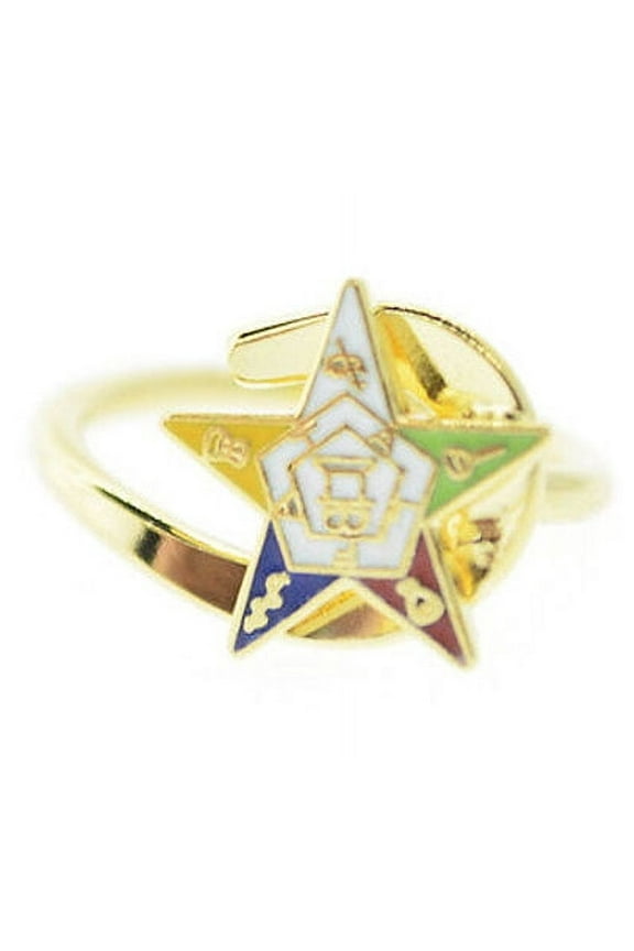 Masonic OES Order of the Eastern Star. Gold-Plated Adjustable One Size fits most