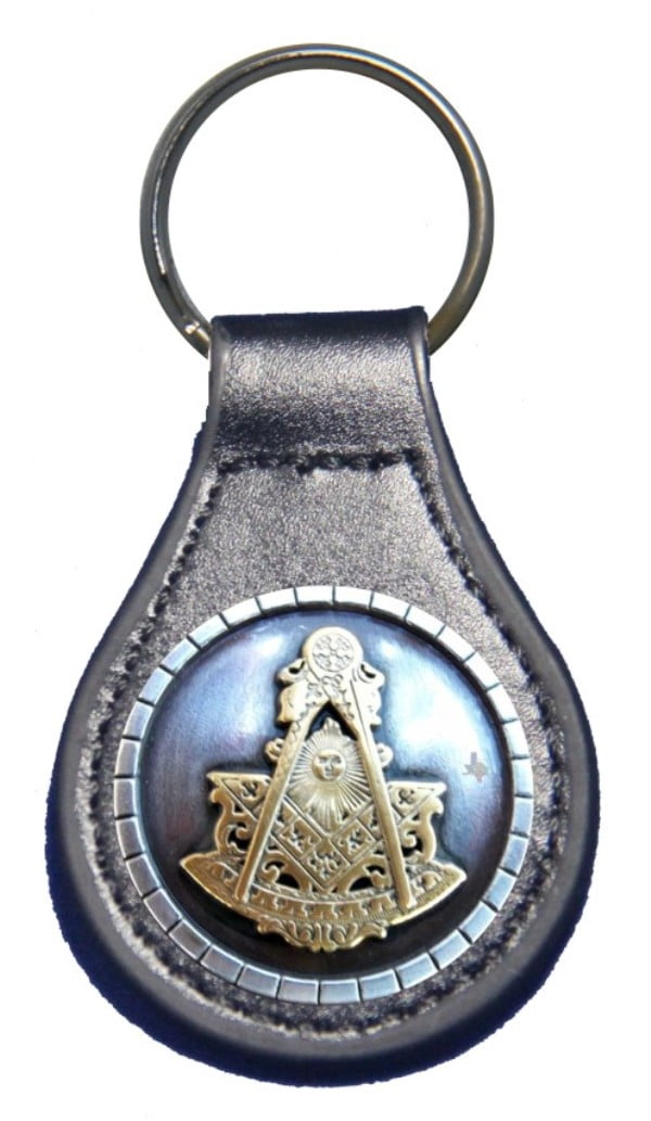 Past Master Keychain Masonic Past Master leather key fob or keychain Black - Walmart.com