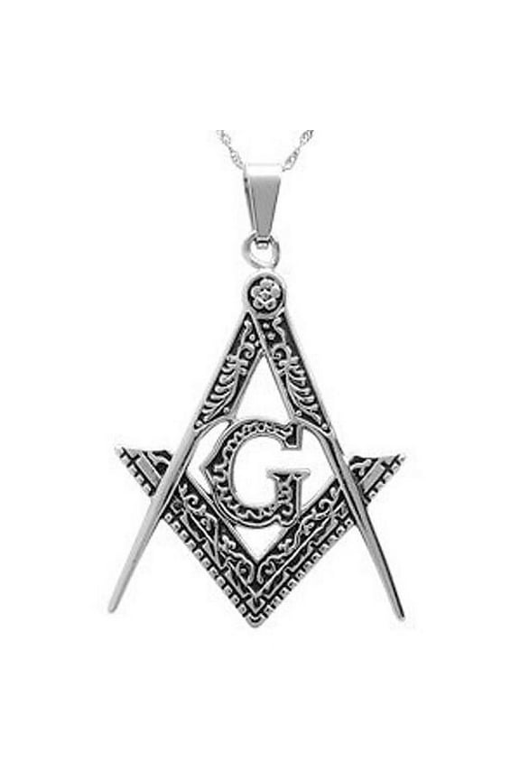 Masonic Pendant - Stainless steel carved inner design - Pendants For Freemasons