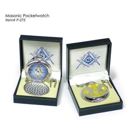 Masonic Pocket Watch- High Polish Chrome Finish