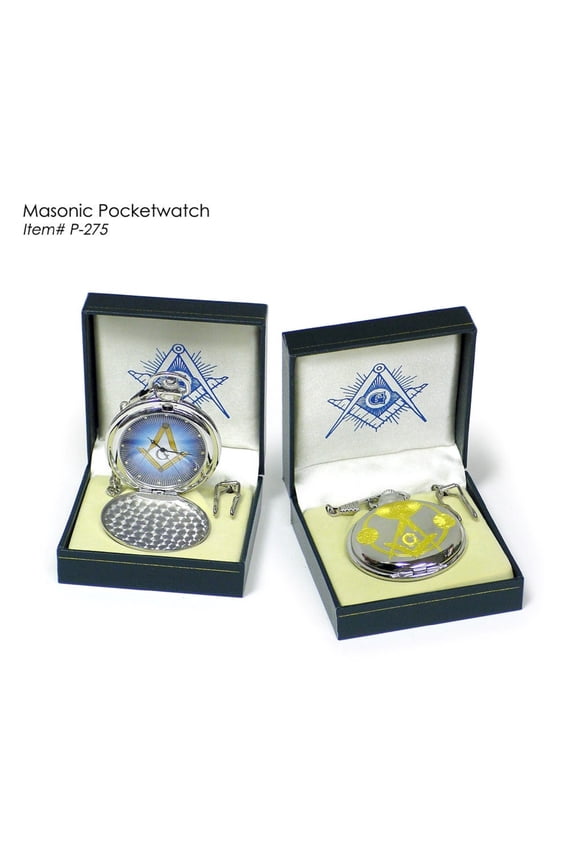 Masonic Pocket Watch- High Polish Chrome Finish